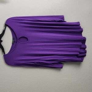 Monnuro Blouse Womens Keyhole Size 2X 3/4 Sleeve XXL